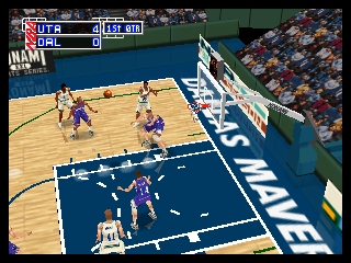 NBA Pro 99 (Europe) In game screenshot